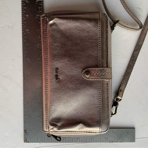 The Sak Small Purse Crossbody Shoulder Bag  Leather Tan Satchel CUTE! - Picture 12 of 14